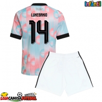 Camisa de Futebol Bélgica Dodi Lukebakio #14 Equipamento Secundário Infantil Mundo 2026 Manga Curta (+ Calças curtas)